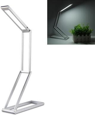Inspired Deals LED Desk Lamp Folding USB Desk Lamp With Stepless Dimming And Eye Protection silver
