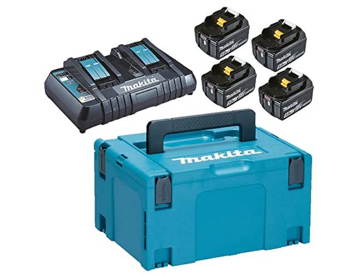 Pack Énergie 18V Li-Ion (4x5\,0 Ah) avec chargeur double dans MAKPAC - MAKITA 197626-8