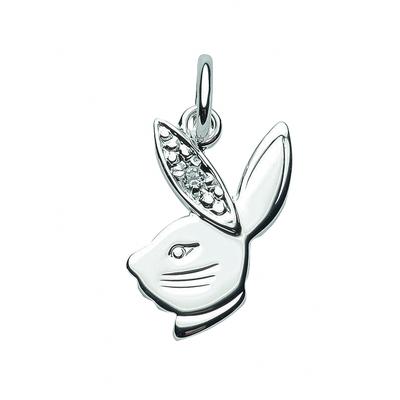 Kettenanhänger ADELIA´S "Anhänger Hasenkopf 925 Silber mit Zirkonia", silber, Schmuckanhänger, Mädchen, mit Zirkonia, Silber 925 (Sterlingsilber), Kettenanhänger, Silberanhänger Hasenkopf