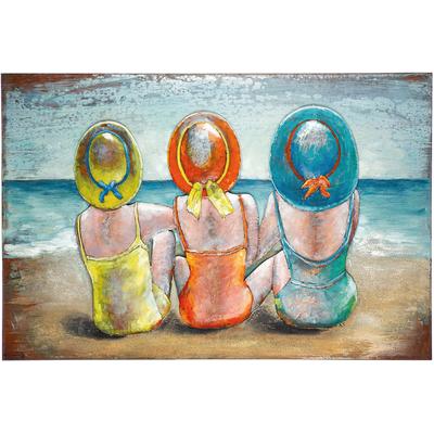 Leinwandbild CASABLANCA BY GILDE "Bild rechteckig Beach Ladies", bunt (farbe bild(er): mehrfarbig), B:120cm H:80cm T:3cm, Metall, Bilder, Leinwandbild