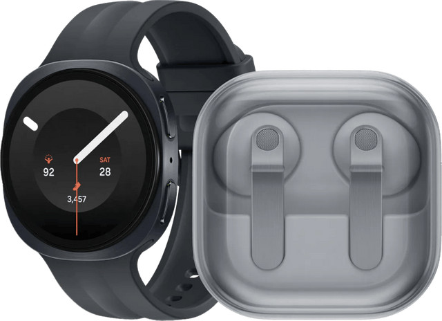 Samsung Galaxy Watch 9 Zwart 40mm en Samsung Galaxy Buds4 Wit