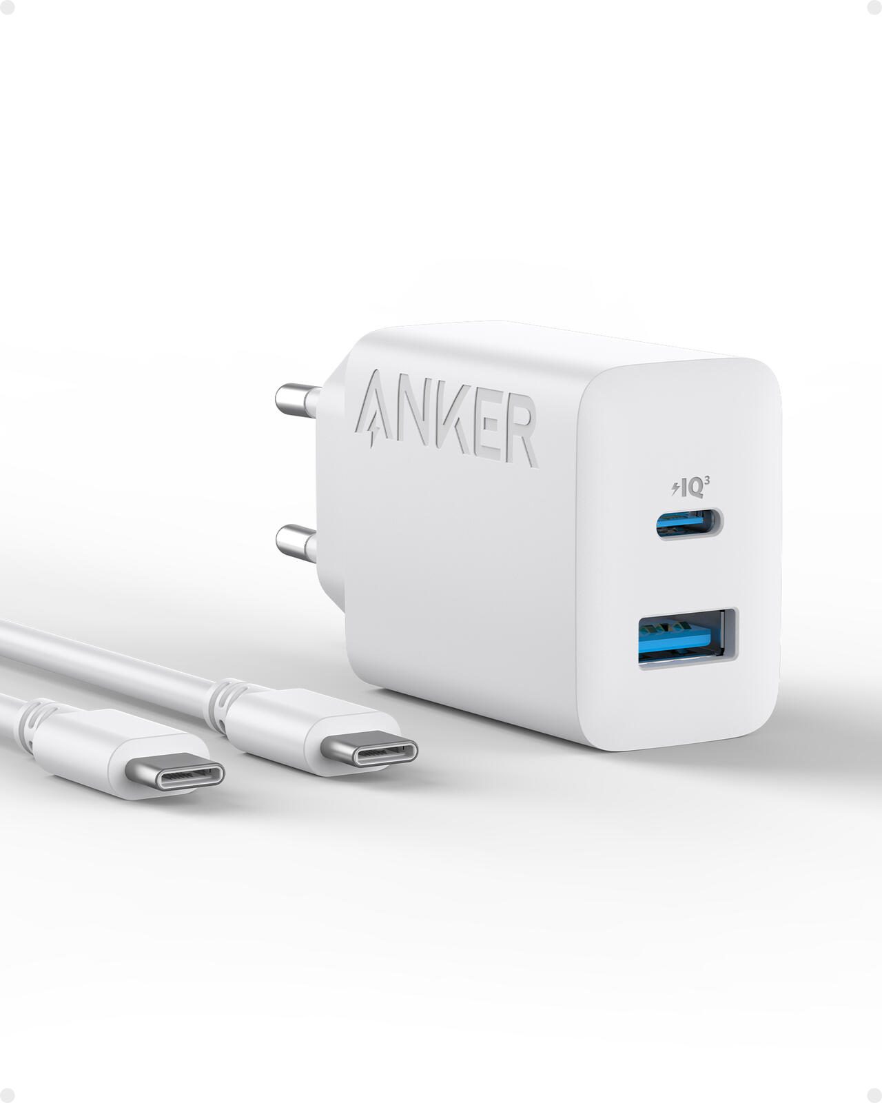 Anker 20W USB-A, USB-C Ladegerät, weiß A2348G21