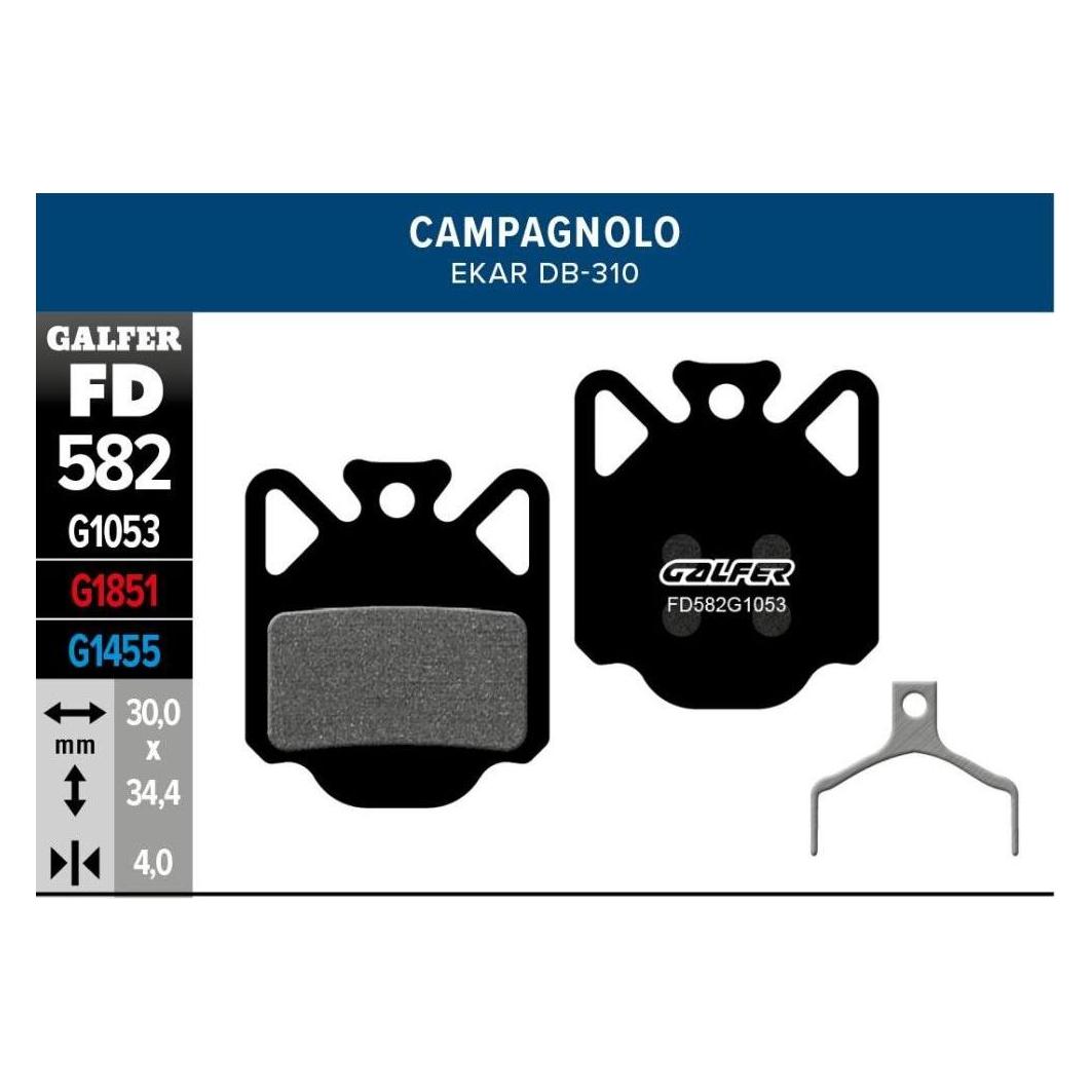 Galfer Bike GALFER Brake Pad FD582 Road "Campagnolo Ekar" (Campagnolo, Semi-Metallisch) (FD582G1455)