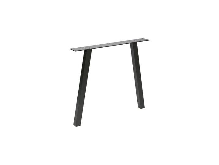 Pied de table en métal noir, forme A, base solide pour plateau, m
