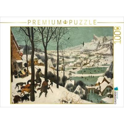 CALVENDO Puzzle Jäger im Schnee (Winter) - 1565 | 1000 Teile Lege-Größe 64x48cm Foto-Puzzle für glückliche Stunden