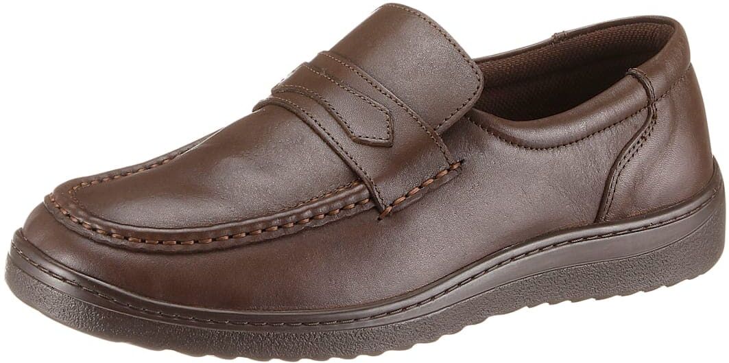 Slipper AIRSOFT, Herren, Gr. 45, braun, Glattleder, Schuhe Slipper braun 45