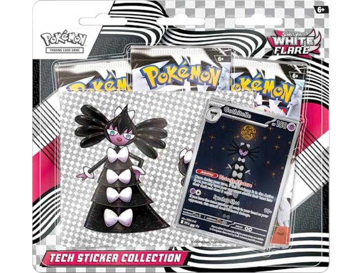 Pokemon TCG Scarlet & Violet 10.5 White Flare Tech Sticker Blister Pack - 3 Packs