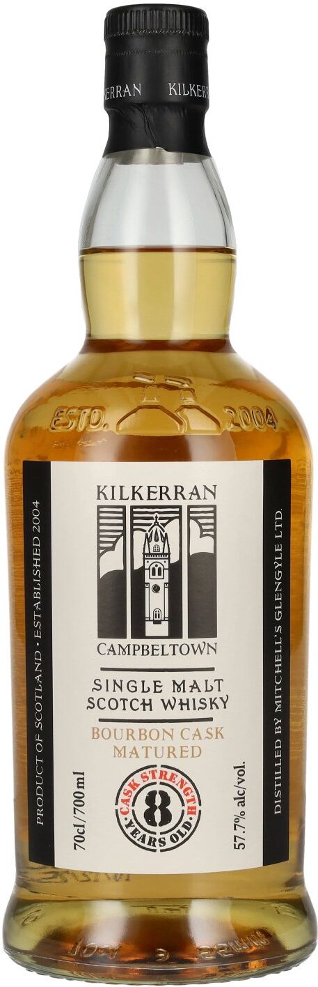 Kilkerran Glengyle Distillery 8 Years Old Campbeltown Single Malt Bourbon Cask Matured 57,7% Vol. 0,7l
