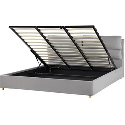 POLSTERBETT 180/200cm Hellgrau Batilly