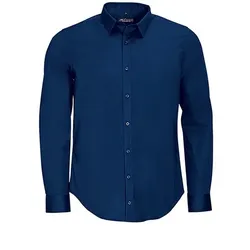 Herren Langarm Stretchhemd Blake | SOLO INVEST FRANCE SAS | Farbe: Dunkelblau | 3XL