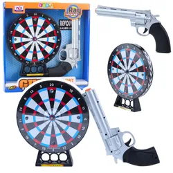 Laser-Revolver-Pistolen-Set mit Zielschießspiel, Lichtern und Geräuschen