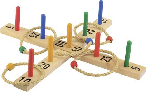 OA Ringwurfspiel aus Holz mit 9 Stäben