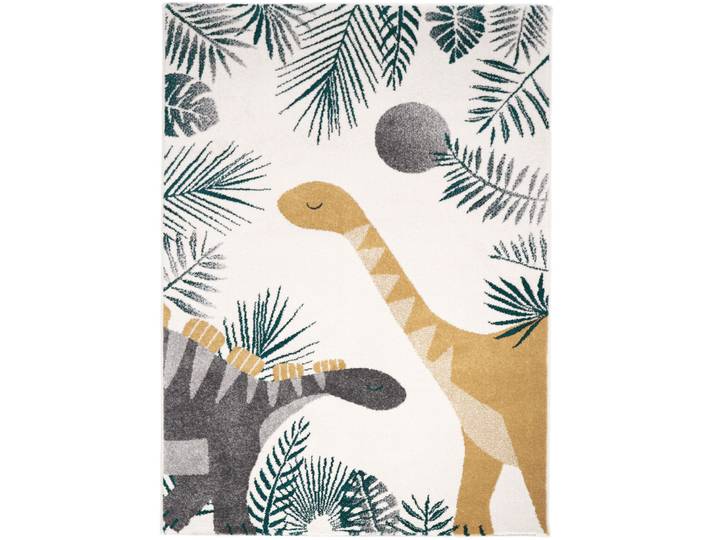 Kinderteppich Brunhild ecru Polypropylen Tiermuster 120 x 170 cm