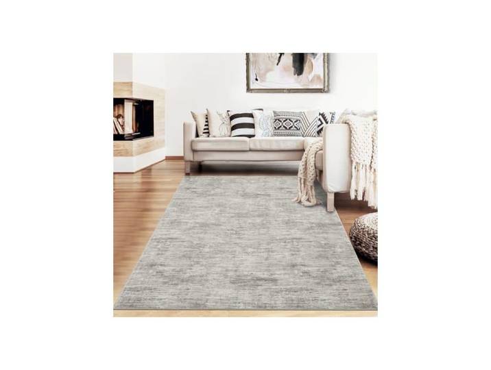 Tapis Salon 160 x 230 cm - Descente de lit Tapis à poils courts - Tapis Doux pour Salon Chambre Canapé - Beige