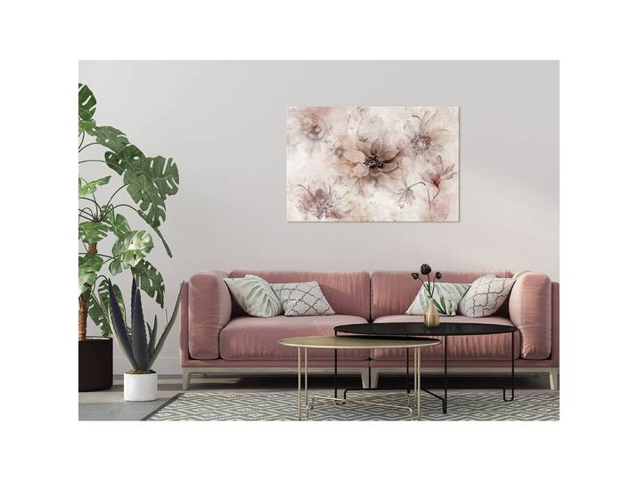 Wandbild Florar Poem Leinen Pink 60 x 40cm