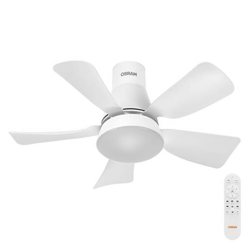 OSRAM HOMELIGHTING Ceiling Fan Leste 445mm 21W CCT Deckenventilator 21W (Ø) 445mm mit Beleuchtung, mit Fernbedienung, Dimmbar