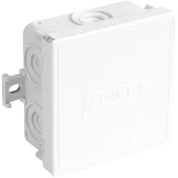 KAISER 25261 Kabelabzweigkasten IP55, mit Einführungen 7 x 20 mm, 75 x 75 x 37 mm, reinweiss RAL 9010  - 100 Stück