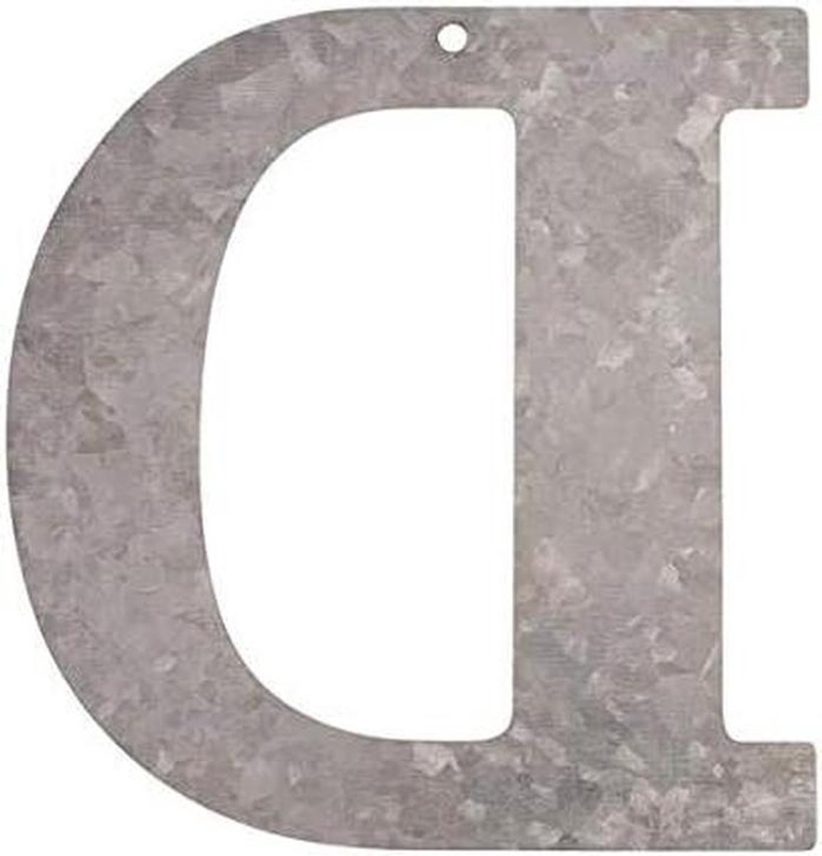 Metalen Letter D - Zilverkleurige Wanddecoratie - Hoogte: 12 cm
