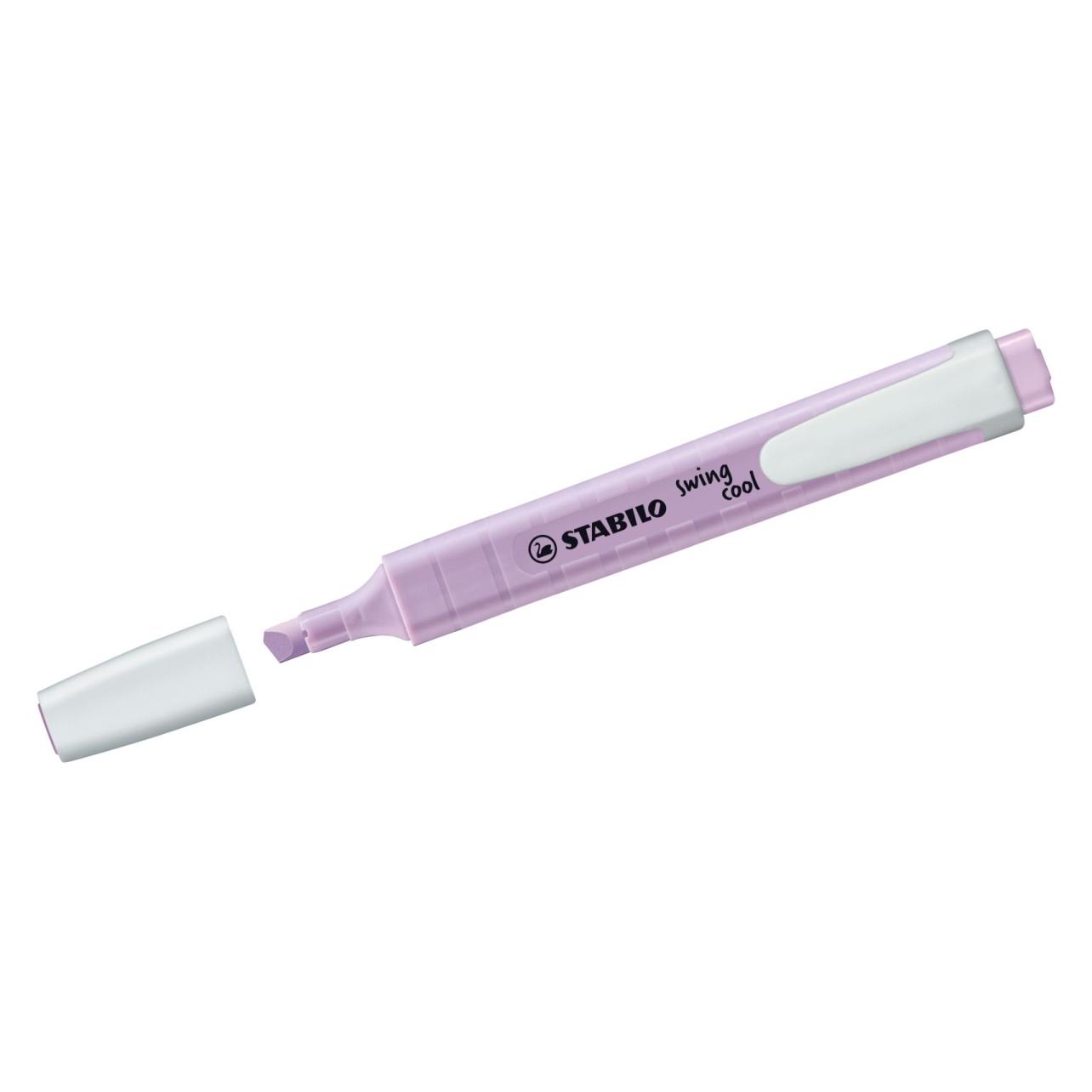 Stabilo Textmarker - swing cool Pastel - 10er Pack - Schimmer von Lila (10x) (275/155-8)