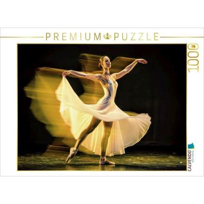 CALVENDO Puzzle Die Bühne glüht, Langzeitbelichtung trifft Ballettpoesie. | 1000 Teile Lege-Größe 64x48cm Foto-Puzzle für glückliche Stunden