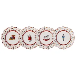 Villeroy & Boch Jubiläums-Teller-Set 4tlg. - B/H/T ca. 24.50x6.50x24.50