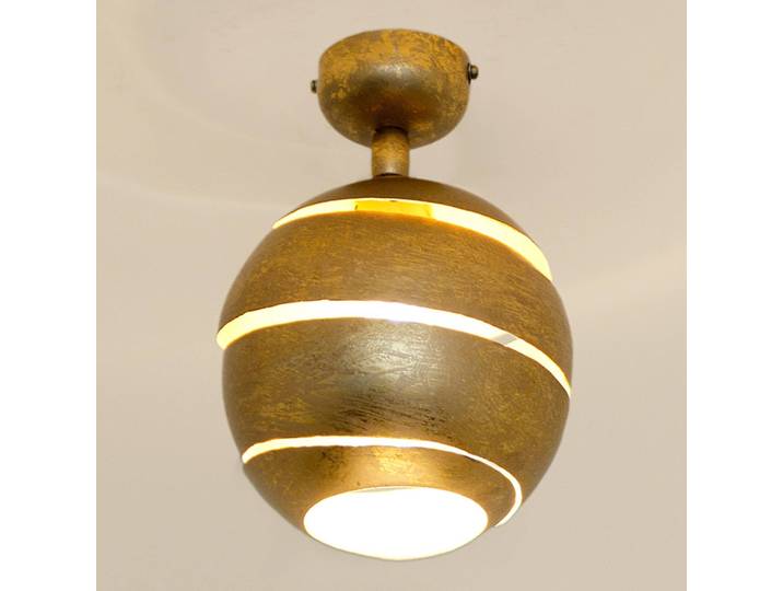 Design plafondlamp Suopare, dimbaar, messing / goud, Woon-/ Eetkamer, metaal, Design, plafondlamp design