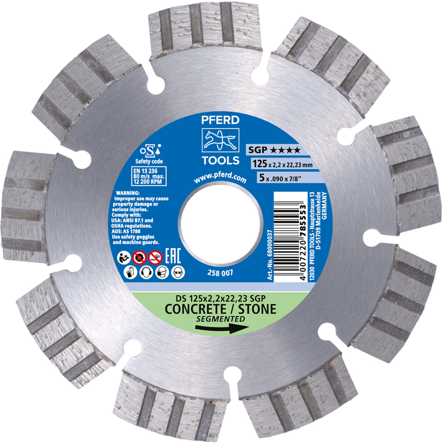 PFERD Trennscheibe DS 178 x 2,4 x 22,23 SGP (68000038)