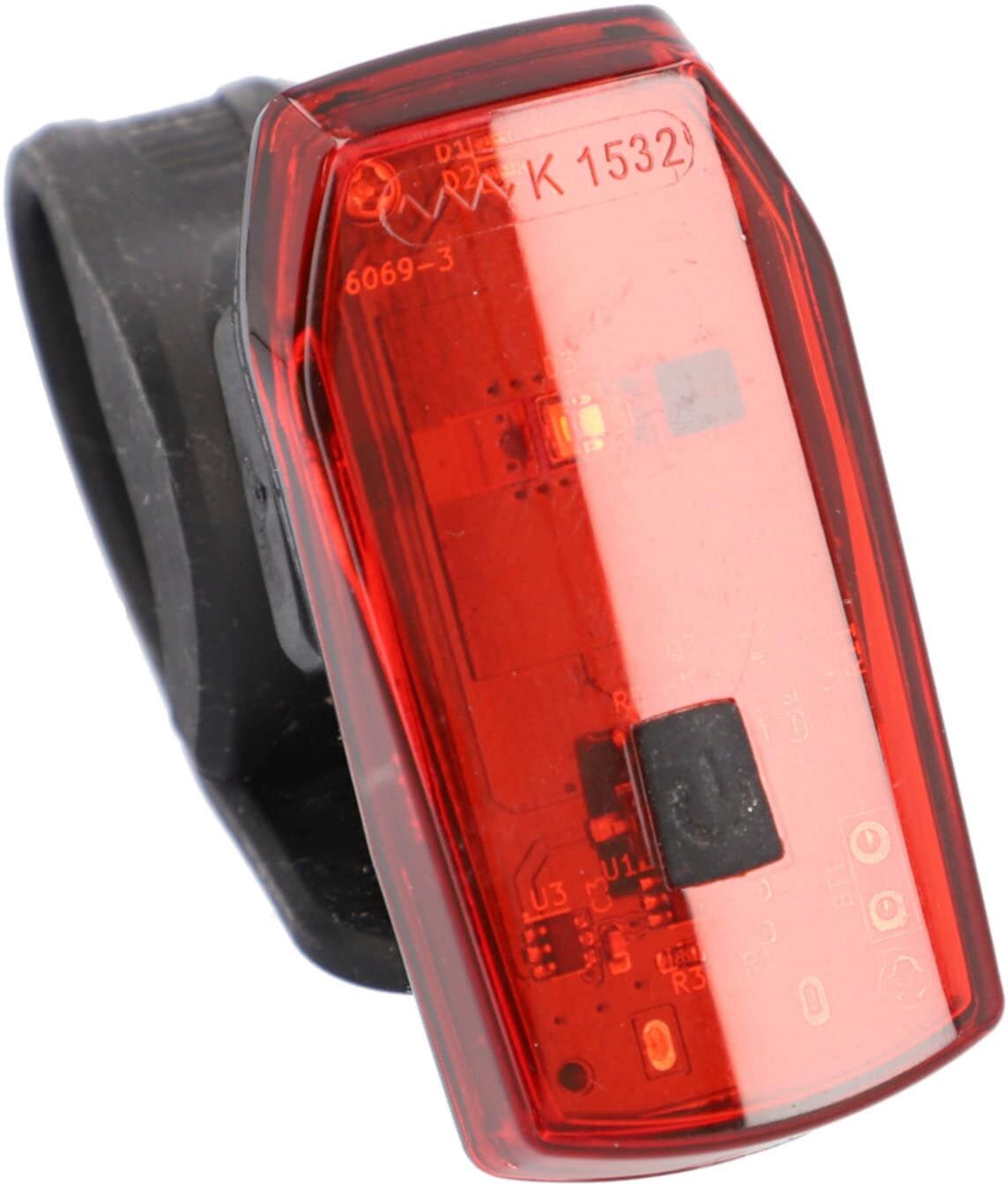 Fahrrad-Rücklicht FISCHER FAHRRAD "Akku-Rücklicht “Basic”", rot (schwarz), Fahrradlampen, Fahrrad-Rücklicht