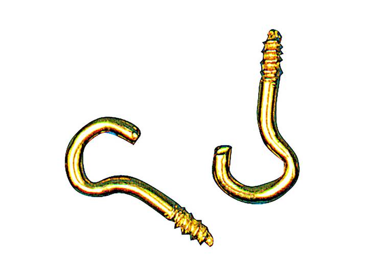 Rayher Schraubhaken Gebogen Messing 20 mm 24 Stück