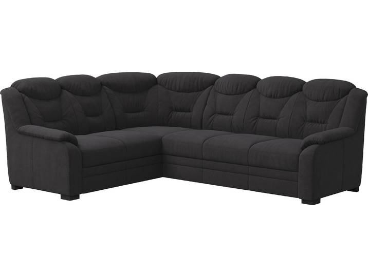 Ecksofa COTTA Marcus L-Form , schwarz, B:263cm H:99cm T:211cm, 100% Polyester, Sofas, Ecksofa, wahlweise mit Schlaffunktion & Stauraum