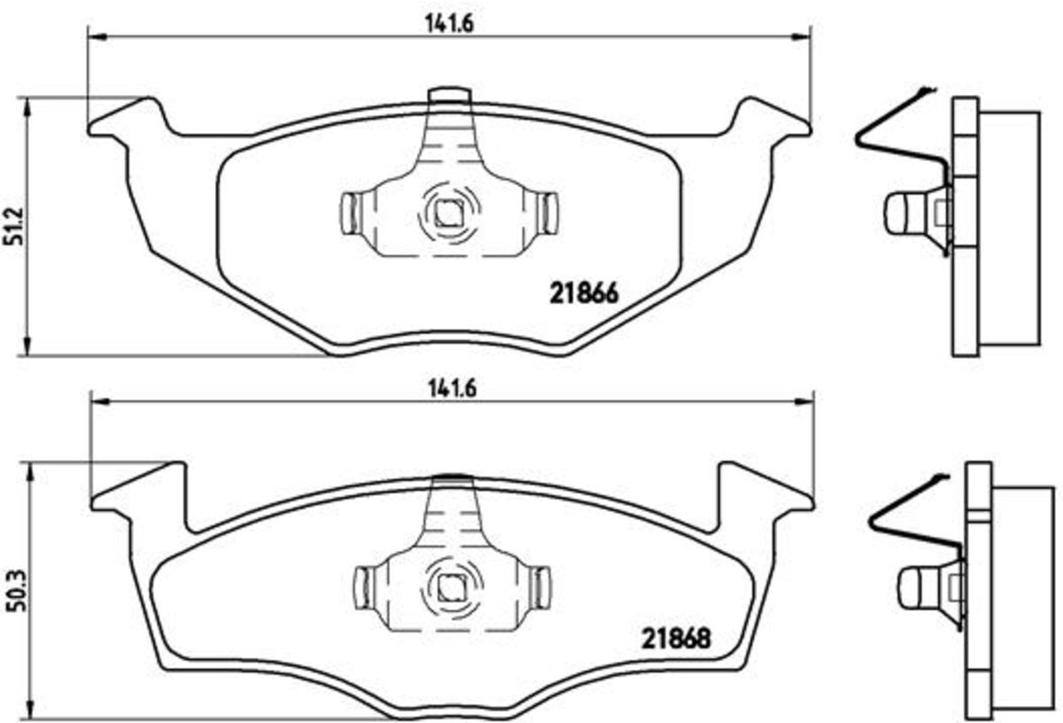 Bremsbelagsatz BREMBO P 85 025, Vorne