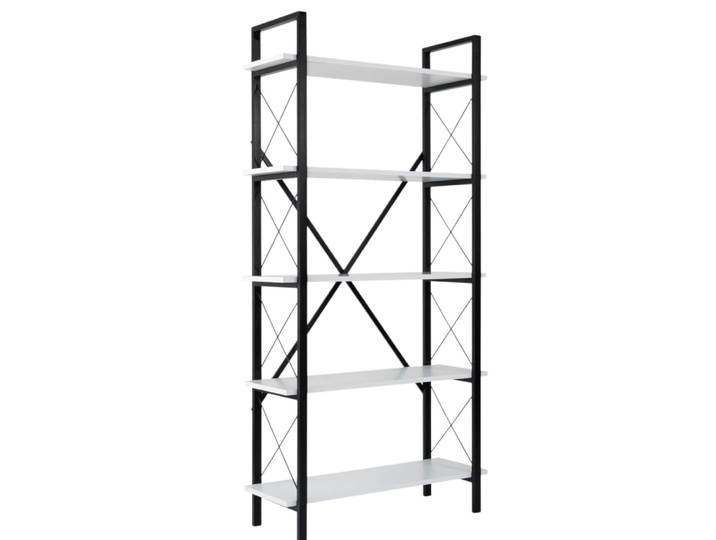 Etagère moderne 5 niveaux en bois blanc l90cm