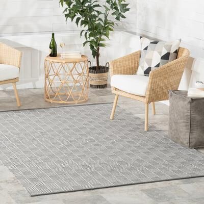 Nuloom Home Conservatory Squares Handwoven Indoor/Outdoor Area Rug