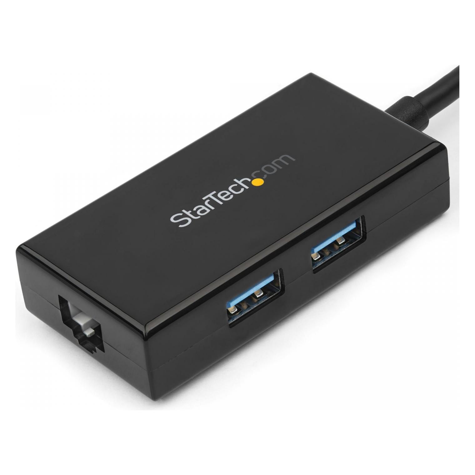 StarTech USB 3.0 Gigabit Ethernet and USB 3.0 Hub (USB-A, 2 Ports) (USB31000S2H)