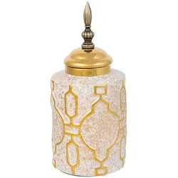 VASE aus Keramik, golden, 13x28cm