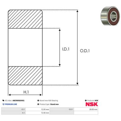 AS-PL Lager abe9008nsk für Fiat