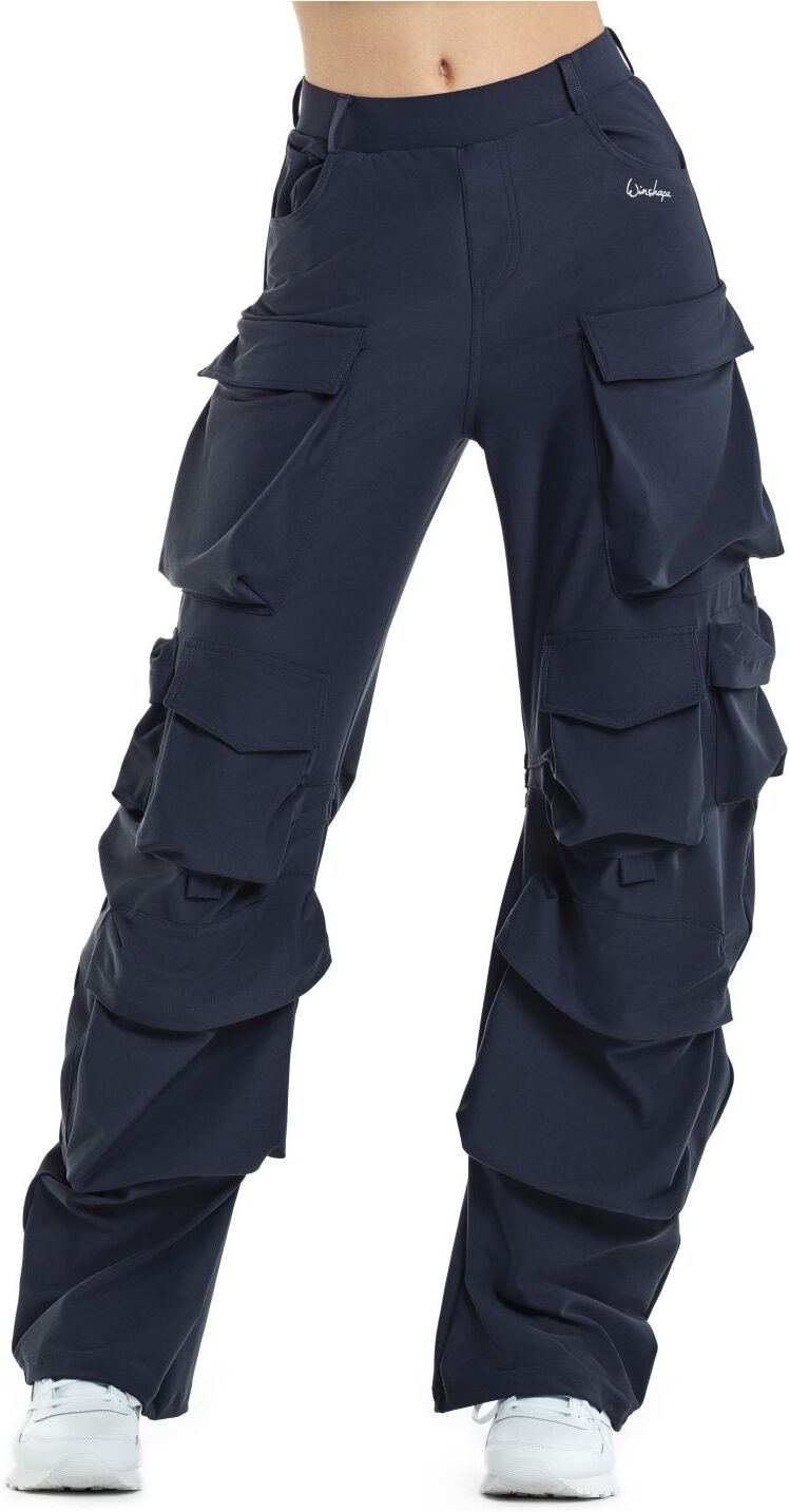 Sporthose WINSHAPE "Functional Comfort Cargo Pants CP101C", Damen, Gr. XS, Normalgrössen, grau (anthrazit), 85% Polyester, 15% Elasthan, Hosen Sporthose, mit Taschen anthrazit XS, Normalgrössen