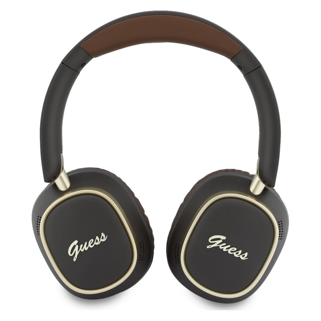 Guess Headphones Bluetooth ENC Rectangle Metal Script brown (ANC, 26 h, Kabellos) (GUE005453)