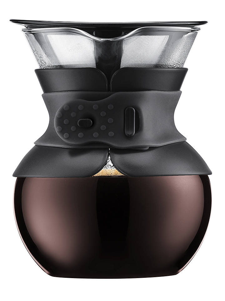 bodum Kaffeebereiter "Pour Over" in Transparent/ Schwarz - 500 ml - onesize