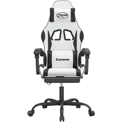 vidaXL Alwonberg (Mit Fussablage), Gaming Stuhl, Schwarz