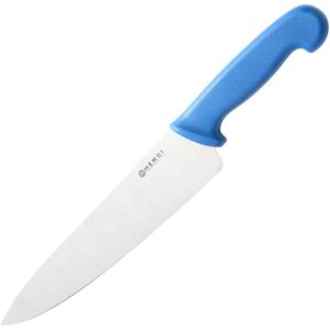 Hendi Kochmesser HACCP 842744, mit Kunststoffgriff blau, Edelstahl, Klingenlänge 24 cm