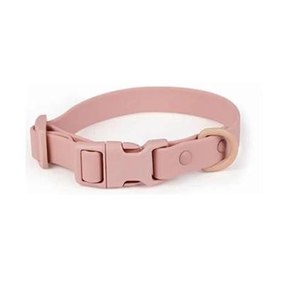 Elastic Webbing Identification Collar Waterproof & Rustproof Safety Neckband For Active Dogs pink s