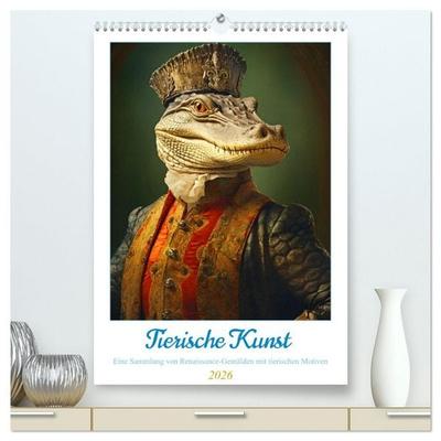 Tierische Kunst - Eine Sammlung von Renaissance-Gemälden mit tierischen Motiven (hochwertiger Premium Wandkalender 2026 DIN A2 hoch), Kunstdruck in