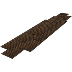 neu.holz, Wandpaneele, 3D-Wandpaneel Boxtel 12er Set 195x31,5 cm Walnussoptik () (31.50 x 195 cm)