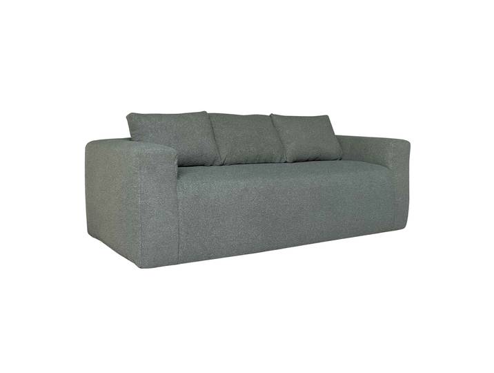 Sofa 3-Sitzer aus Frotteestoff mit Kissen
