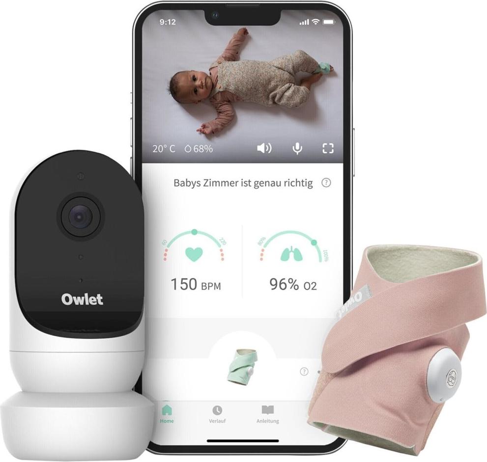 Owlet Babyphone Kamera Dream Bundle Dream Sock + Cam 2 dusty rose