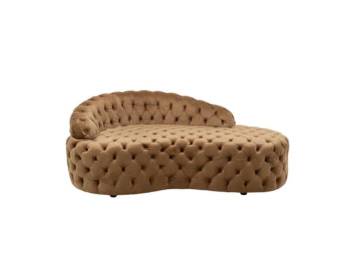 Méridienne en velours beige