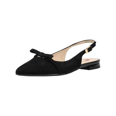 Ballerina HÖGL "Högl Ballerinas Veloursleder", Damen, Gr. 38, schwarz, Veloursleder, Schuhe Ballerina
