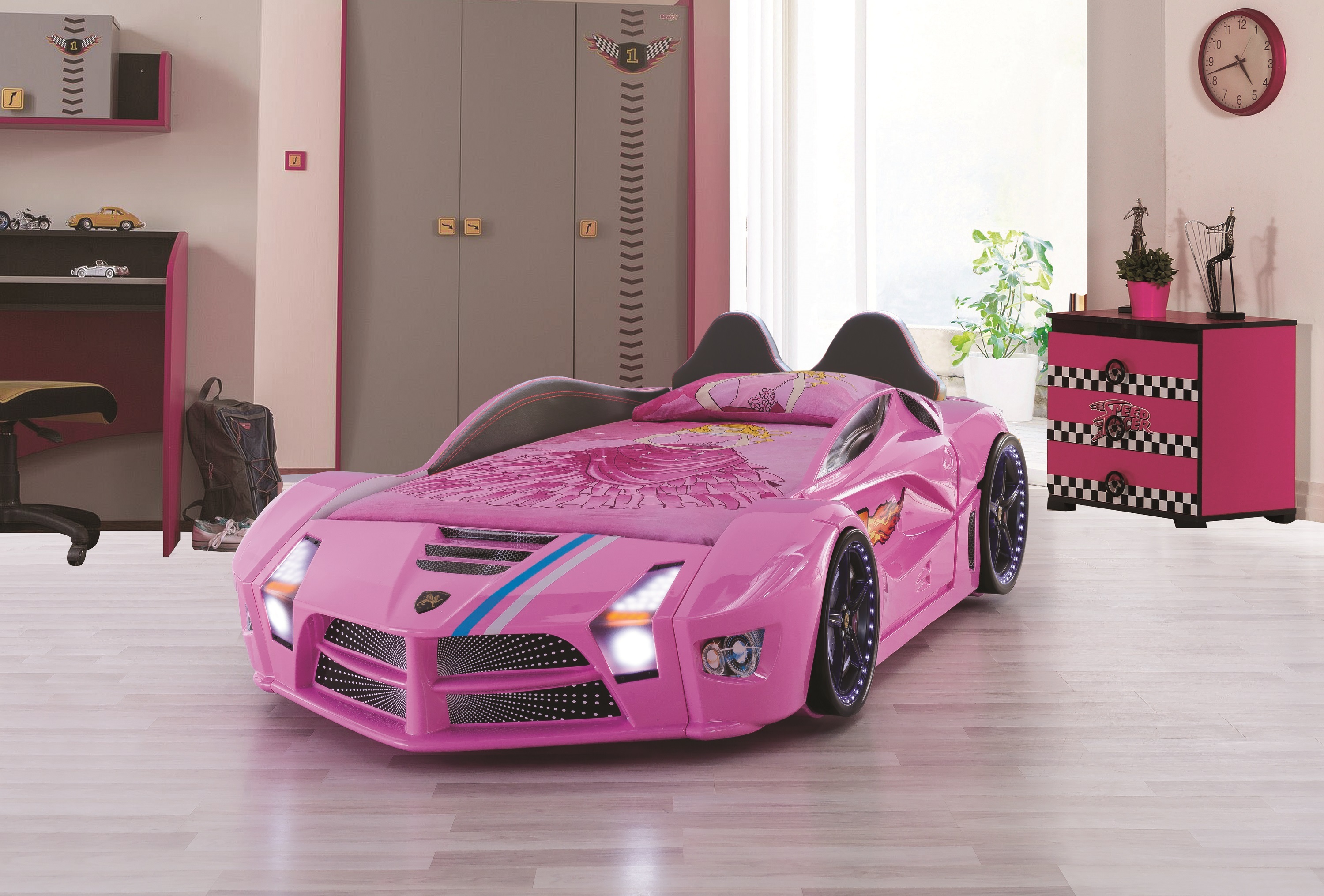 Autobett Luxury Full in Pink