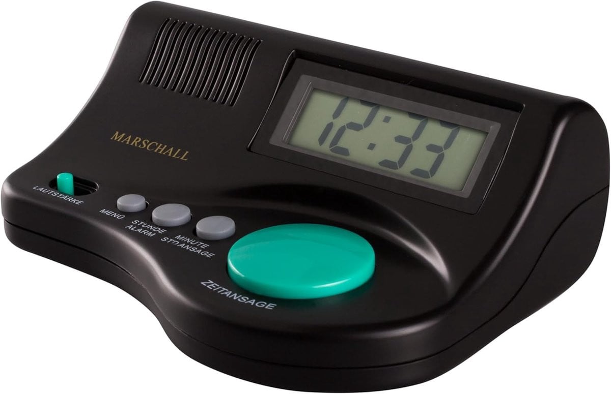 ShopVlot Speaking Alarm Clock Swing Tafelklok met Voice Release - Zwart